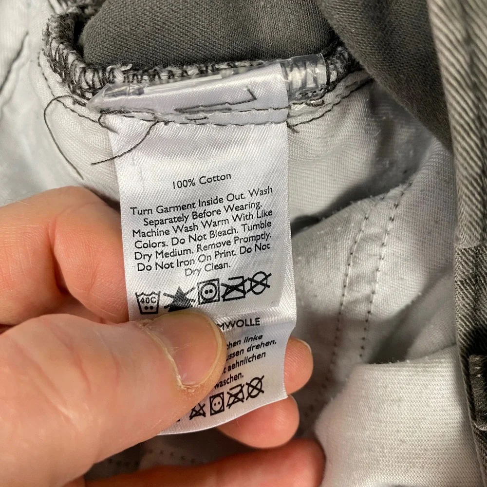 Eddie Bauer Legendwash Straight Fit Cotton Pants Mens 40 Gray Specially Dyed
